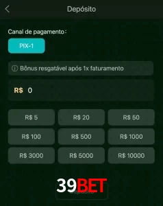 deposits 39BET